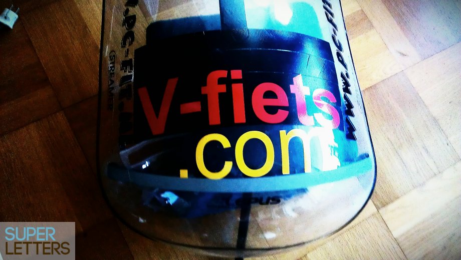 naamstickers | Ligfiets