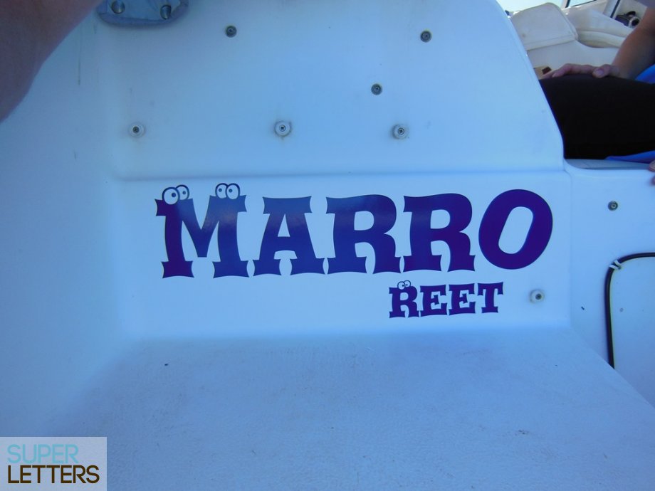 naamstickers | Motorboot belettering