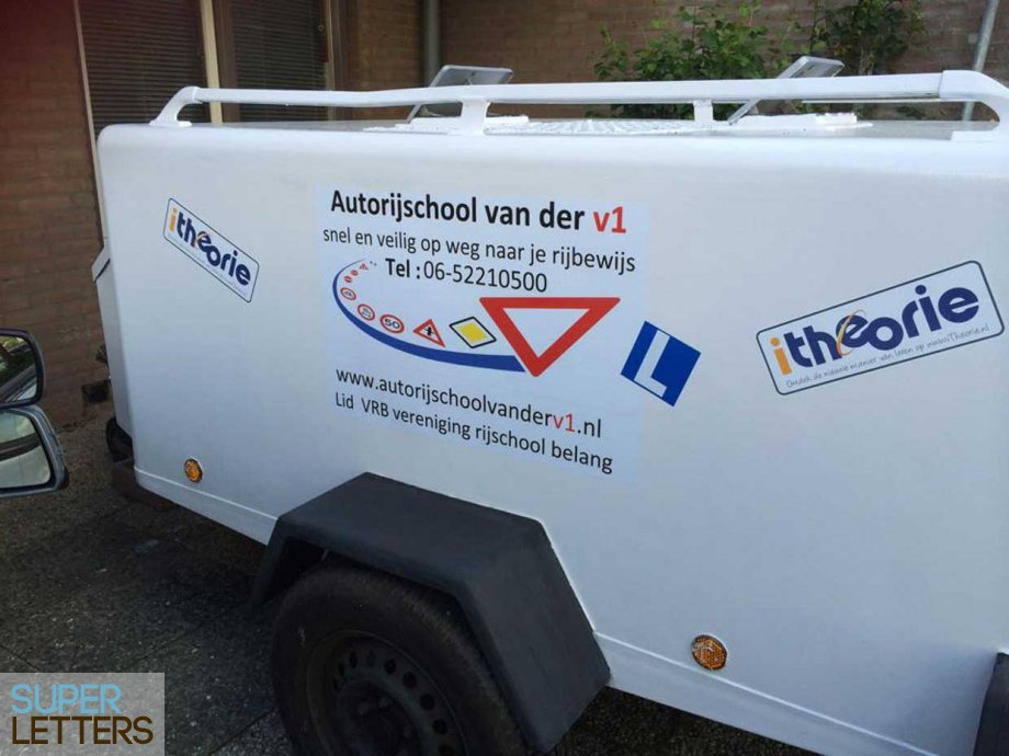 stickers auto | Full Color op aanhanger