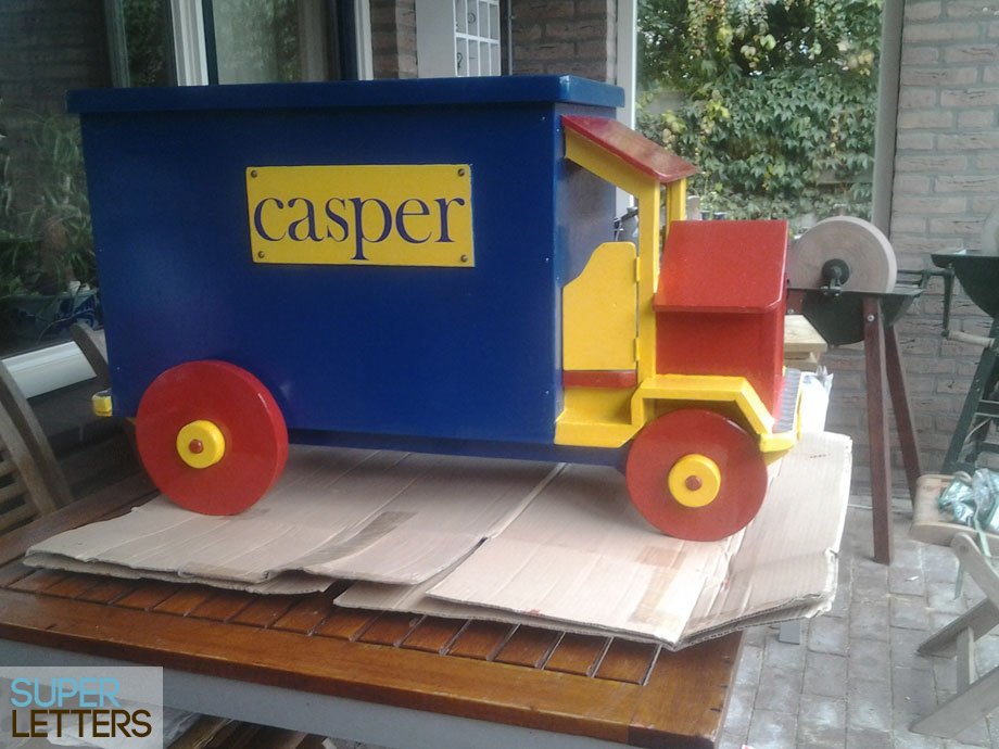 naamstickers | Speelgoed auto