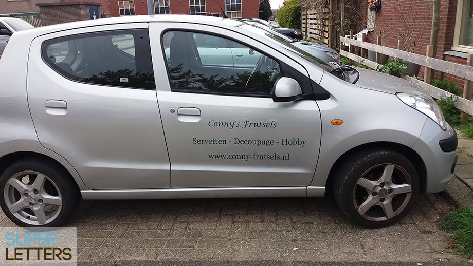 naamstickers | Op de wagen