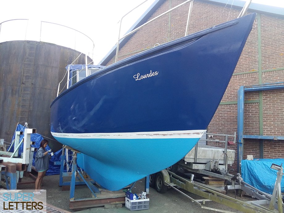 naamstickers | Zeilschip