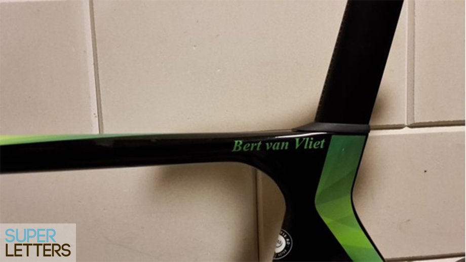 naamstickers | racefiets